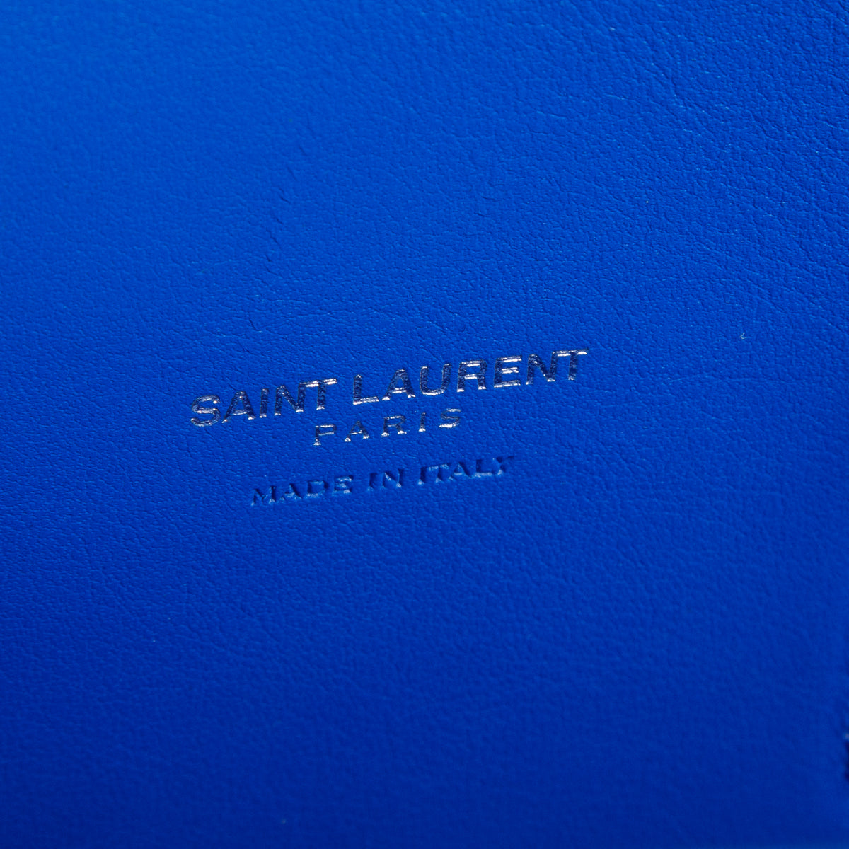 Saint Laurent Blue Crocodile Embossed Calfskin Leather Small Sac De Jour w/ Strap