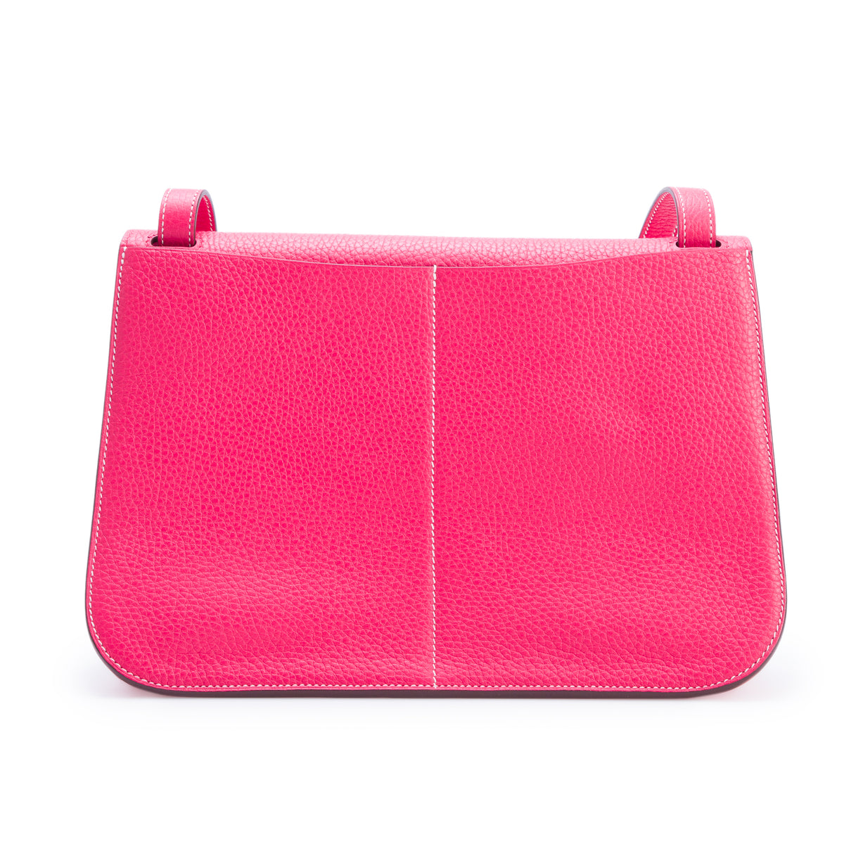 Hermes Rose Extreme Taurillon Clemence Sac Halzan 31 w/ Box, Strap & Receipt