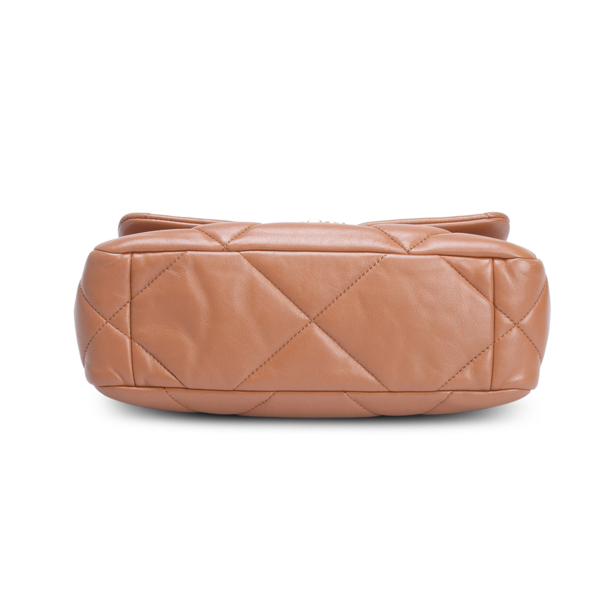Chanel Brown Quilted Lambskin Medium 19 Flap