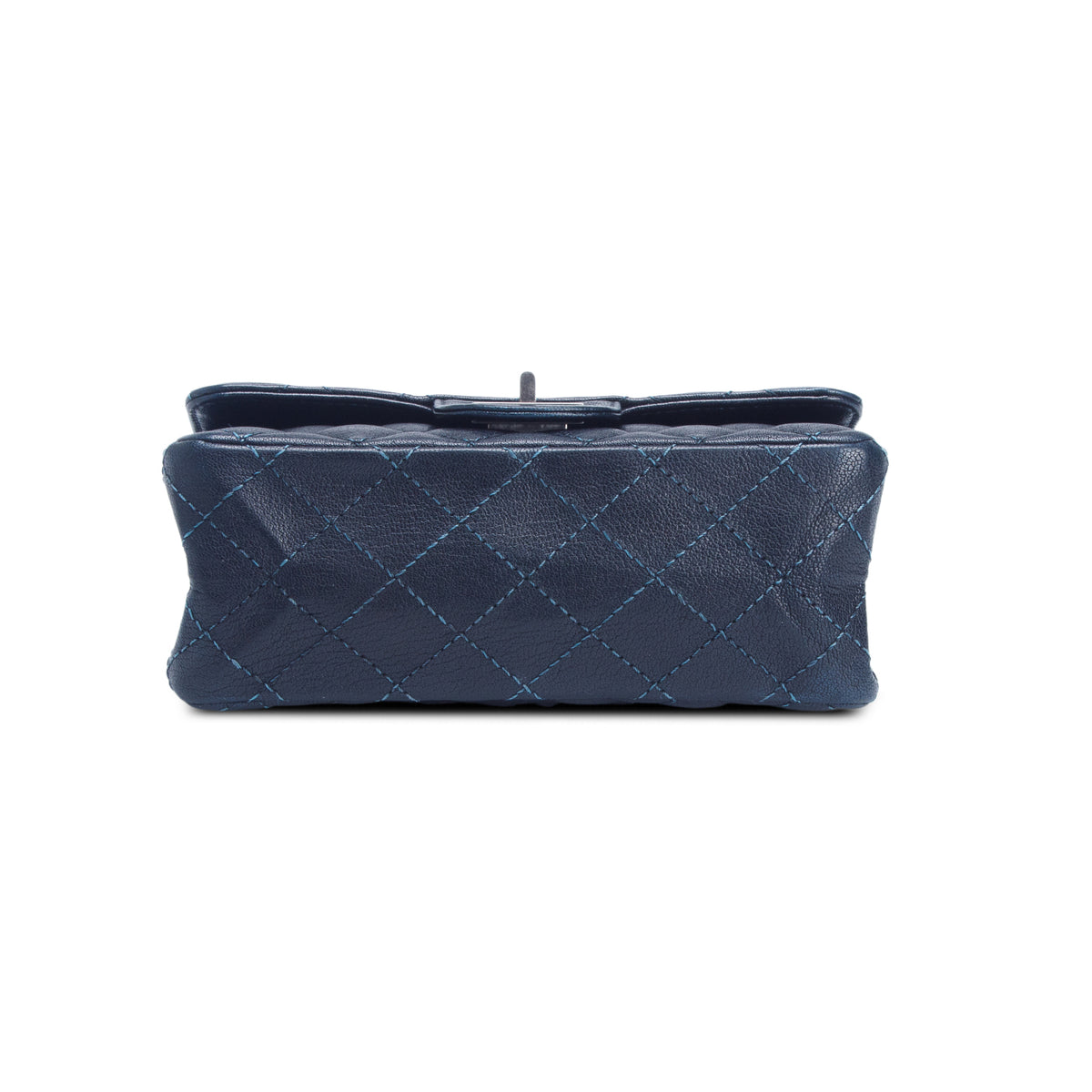 Chanel Black Aged Calfskin Quilted 2.55 Reissue 224 Flap w/ Authenticity Card
