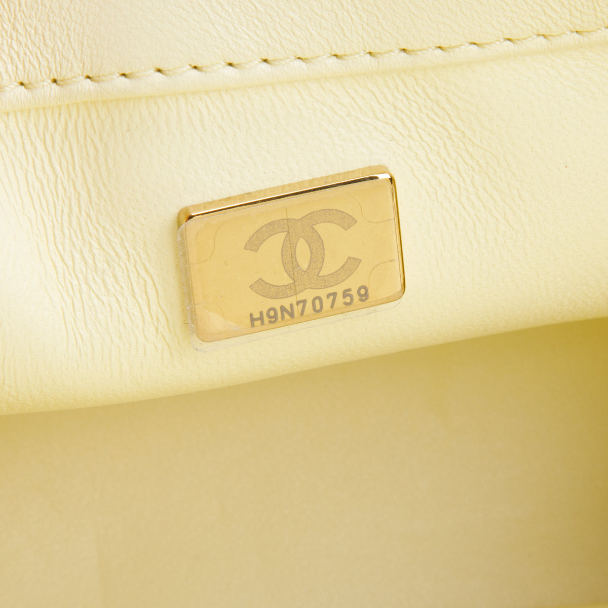 Chanel Yellow Lambskin Quilted Leather Mini CC Crush Rectangular Flap Bag
