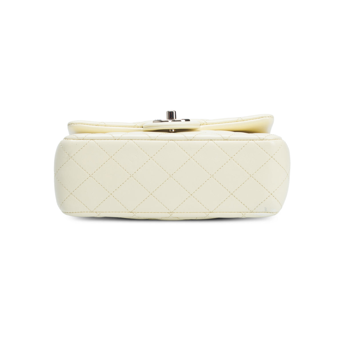 Chanel Yellow Lambskin Quilted Leather Mini CC Crush Rectangular Flap Bag