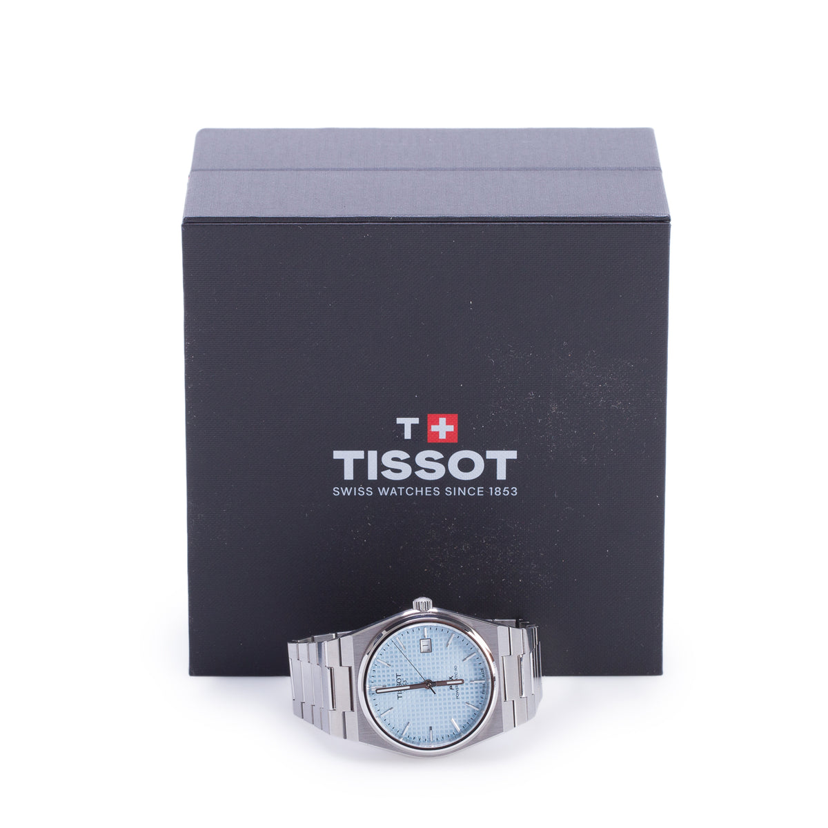 Tissot Stainless Steel PRX 40 MM Powermatic 80 Automatic Watch Light Blue Dial w/ Box
