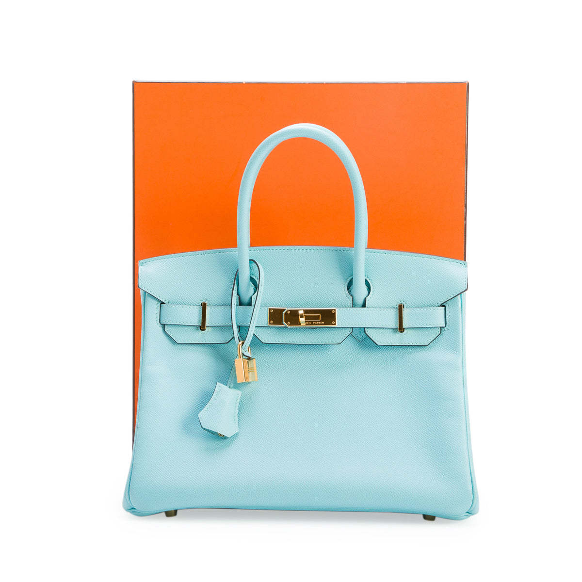 Hermes Bleu Atoll Epsom Birkin 30 w/ Box