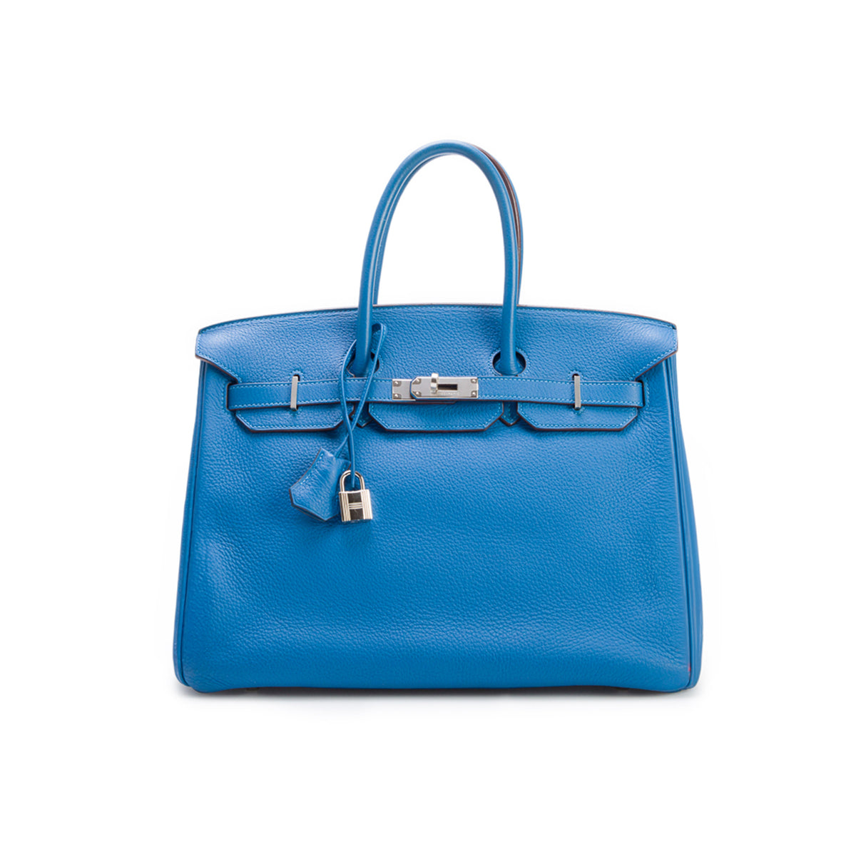 Hermes Bleu Taurillon Clemence Birkin 35
