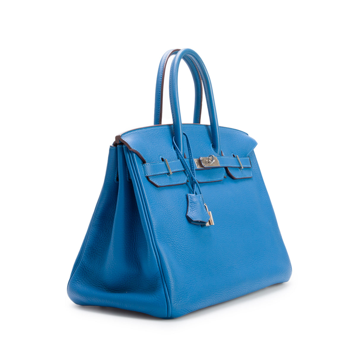 Hermes Bleu Taurillon Clemence Birkin 35