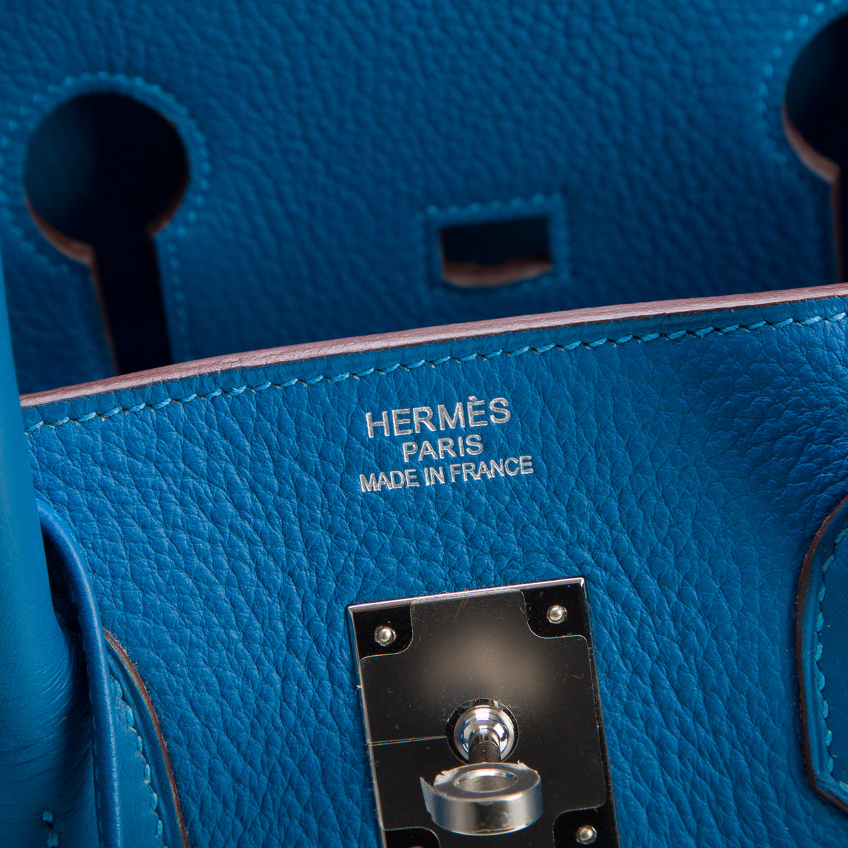 Hermes Bleu Taurillon Clemence Birkin 35