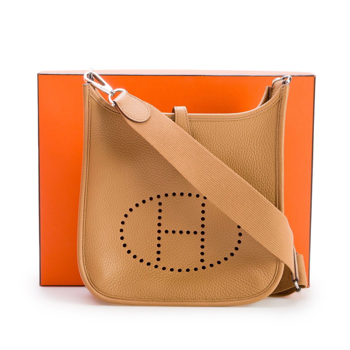 Hermes 2025 Biscuit Taurillon Clemence Amazone Evelyne III 23 w/ Box