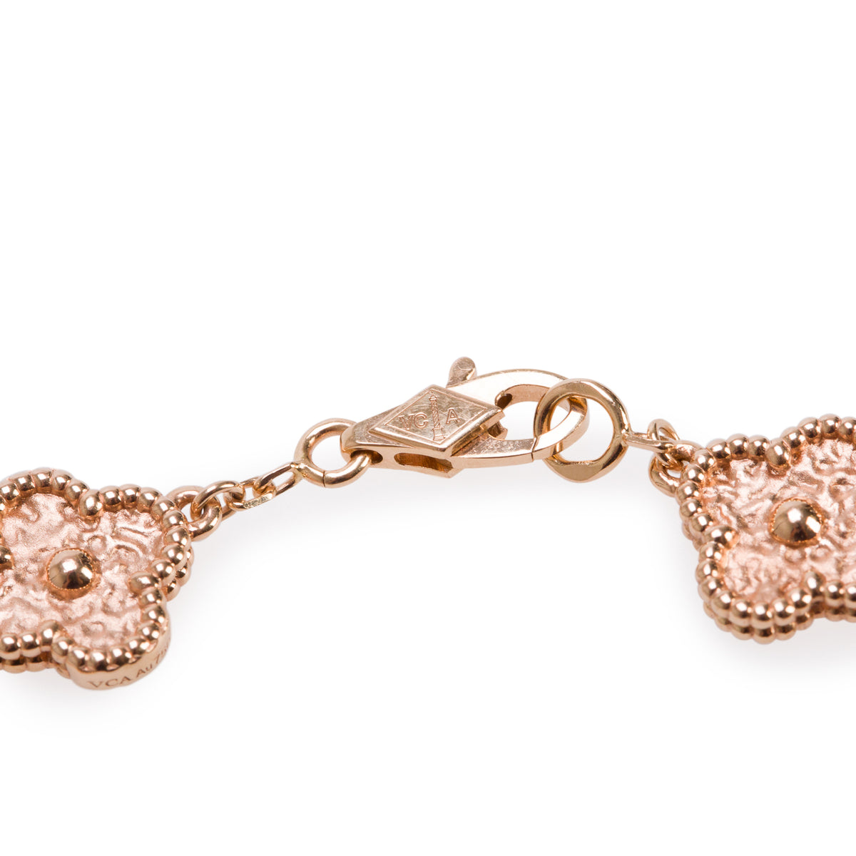 Van Cleef & Arpels 18k Rose Gold Sweet Alhambra 6 Motif Bracelet