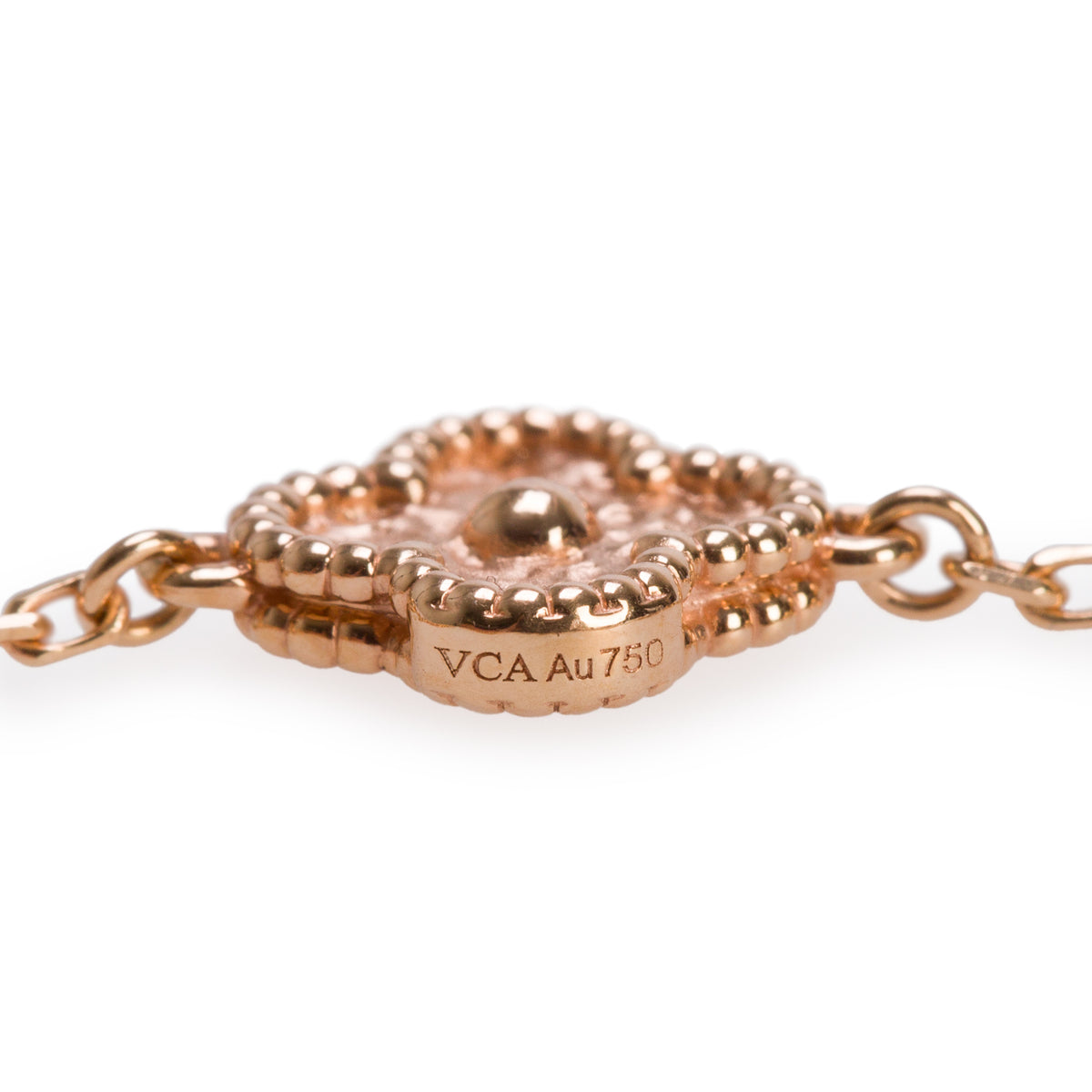Van Cleef & Arpels 18k Rose Gold Sweet Alhambra 6 Motif Bracelet
