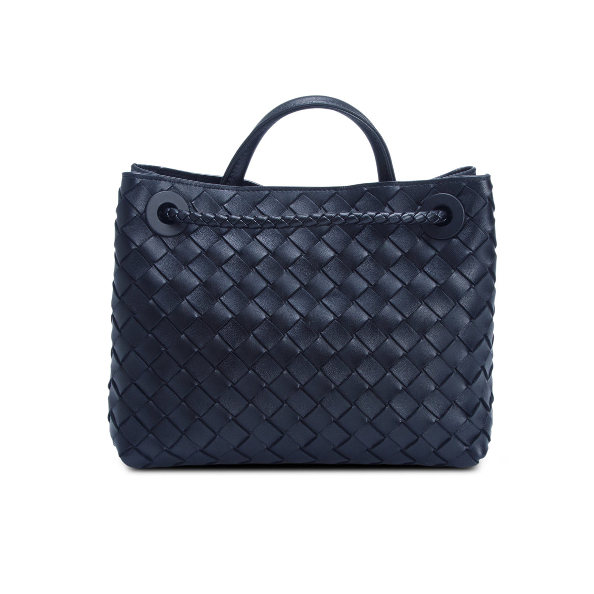 Bottega Veneta 2026 Black Nappa Intrecciato Small Andiamo Shoulder Bag w/ Authenticity Card & Receipt