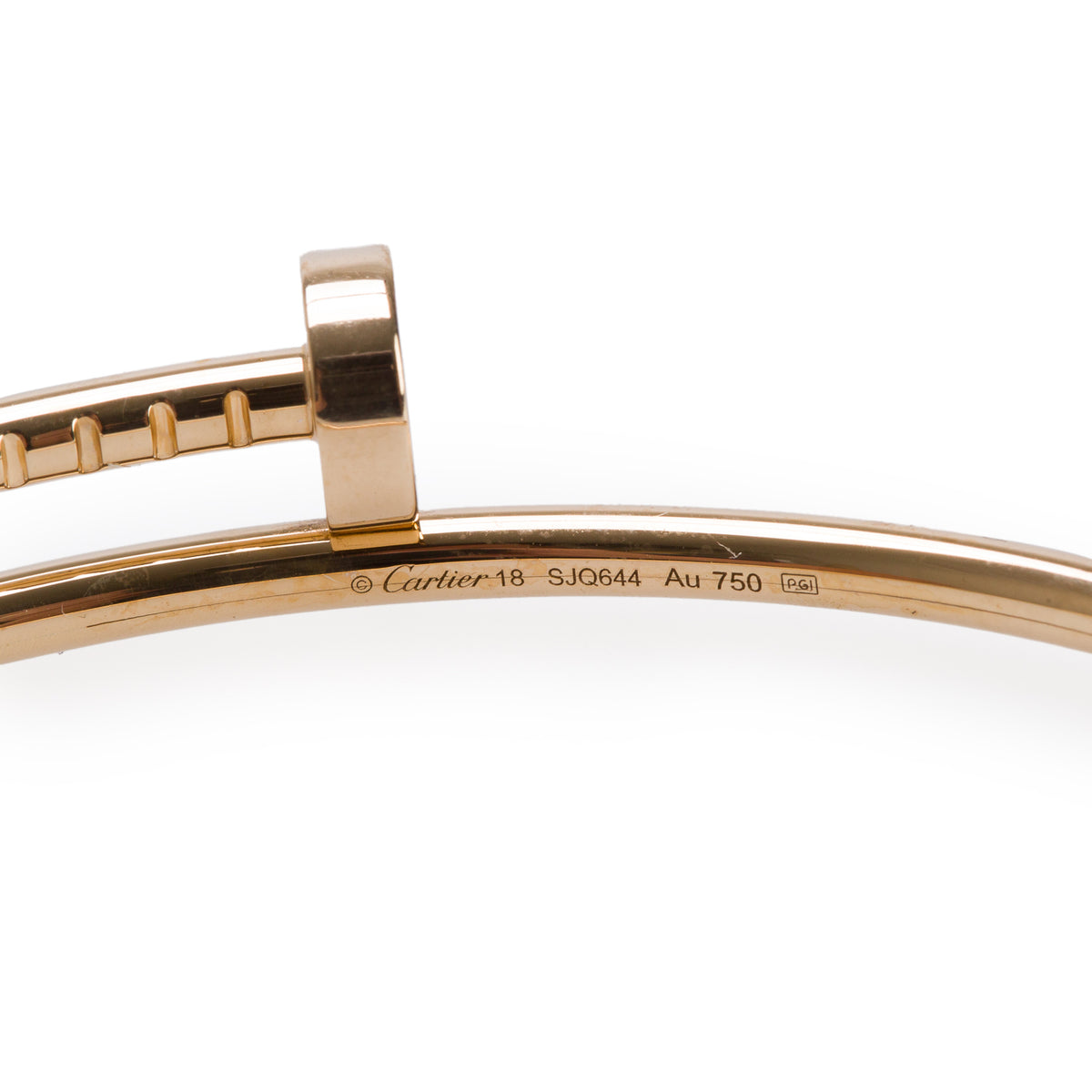 Cartier 2022 18k Yellow Gold Juste Un Clou Bracelet, Small Model Size 18 w/ Box & Certificate