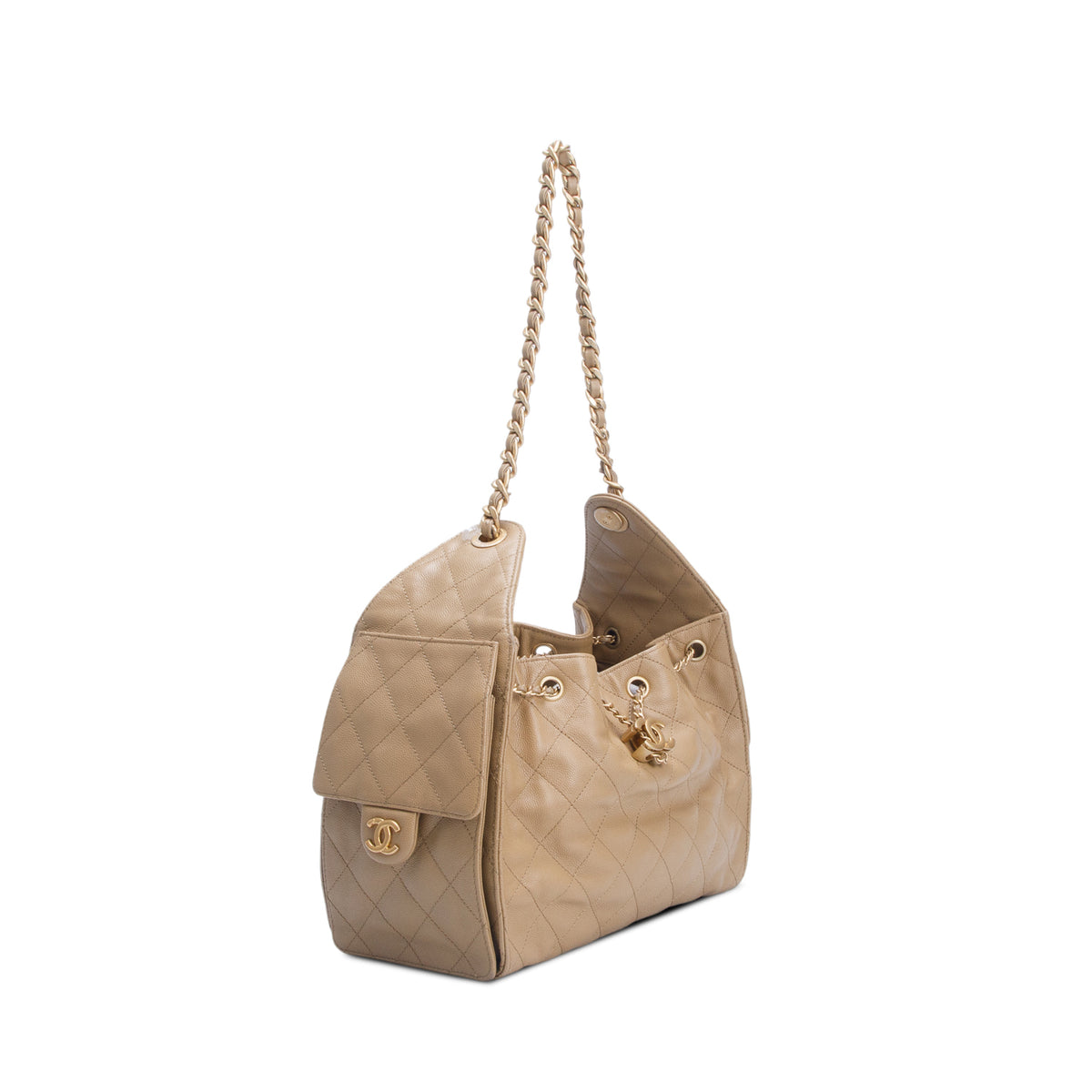Chanel Brown Caviar Quilted Small Chanel 25 Handbag