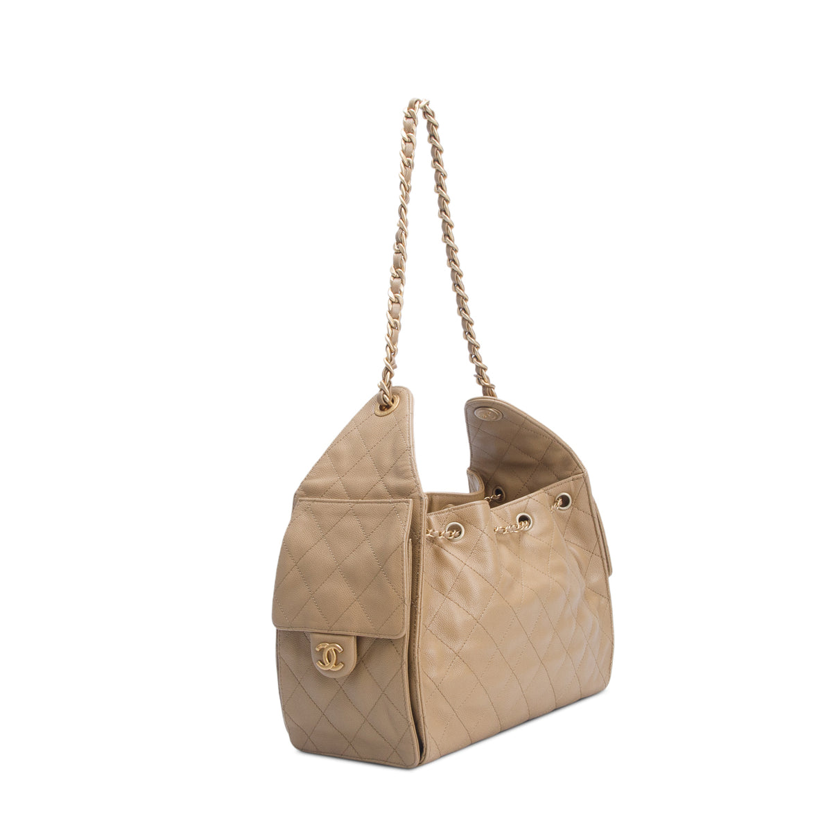 Chanel Brown Caviar Quilted Small Chanel 25 Handbag
