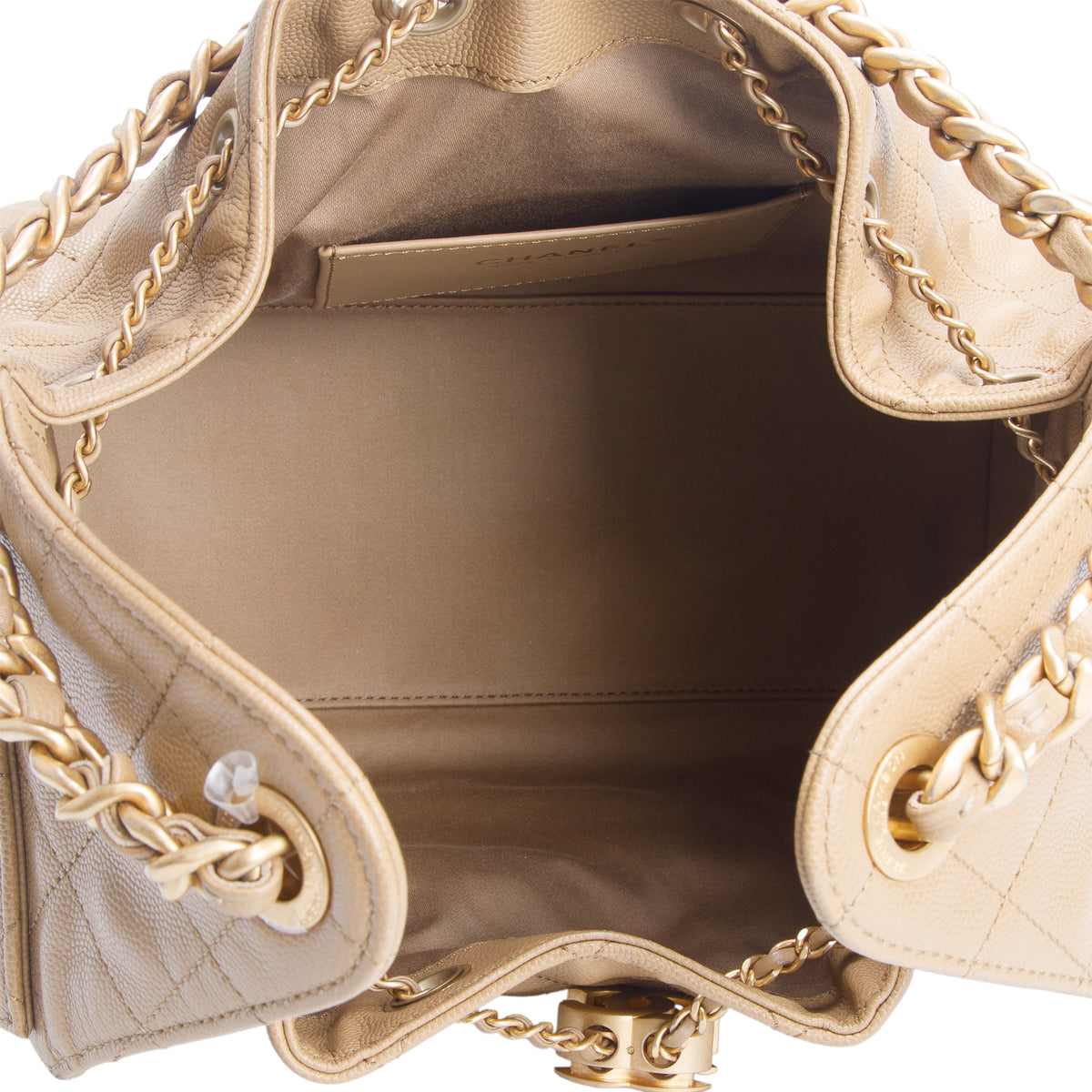 Chanel Brown Caviar Quilted Small Chanel 25 Handbag
