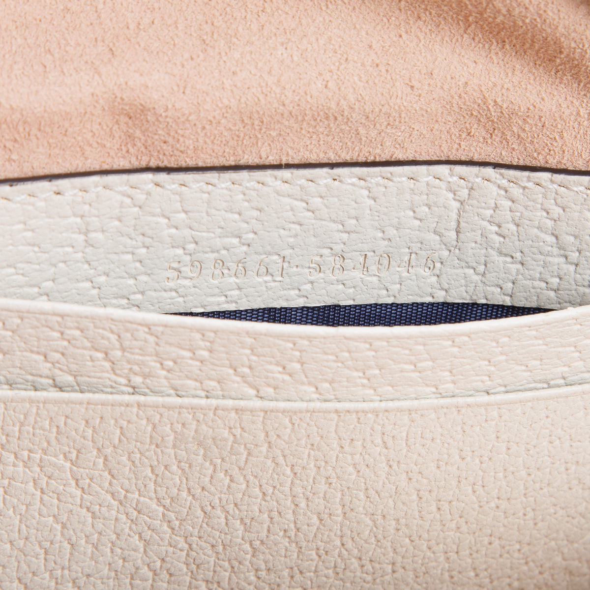 Gucci White Textured Calfskin Web Mini Ophidia Round Backpack