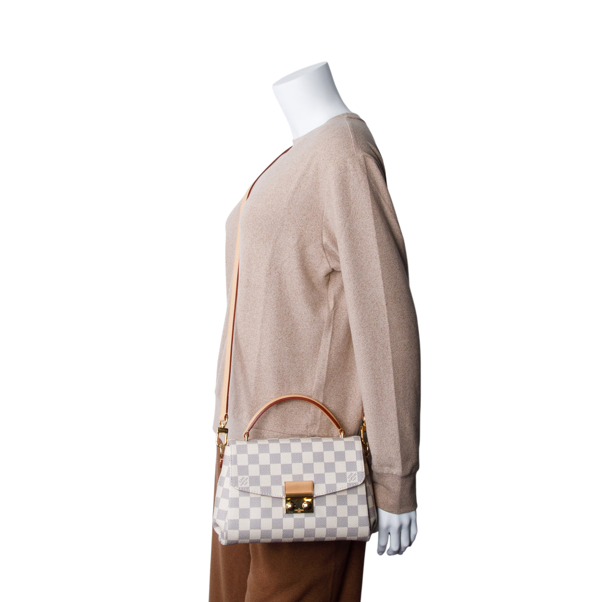 Louis Vuitton Damier Azur Croisette Bag w/ Strap