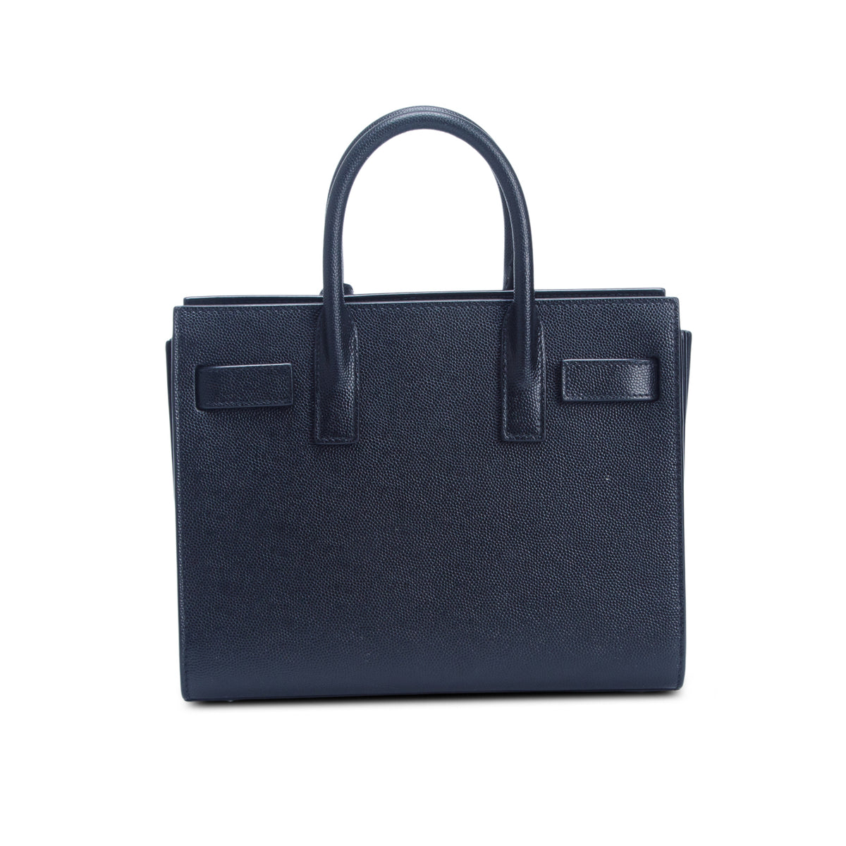 Saint Laurent 2020 Black Grained Calfskin Leather Nano Sac De Jour w/ Strap