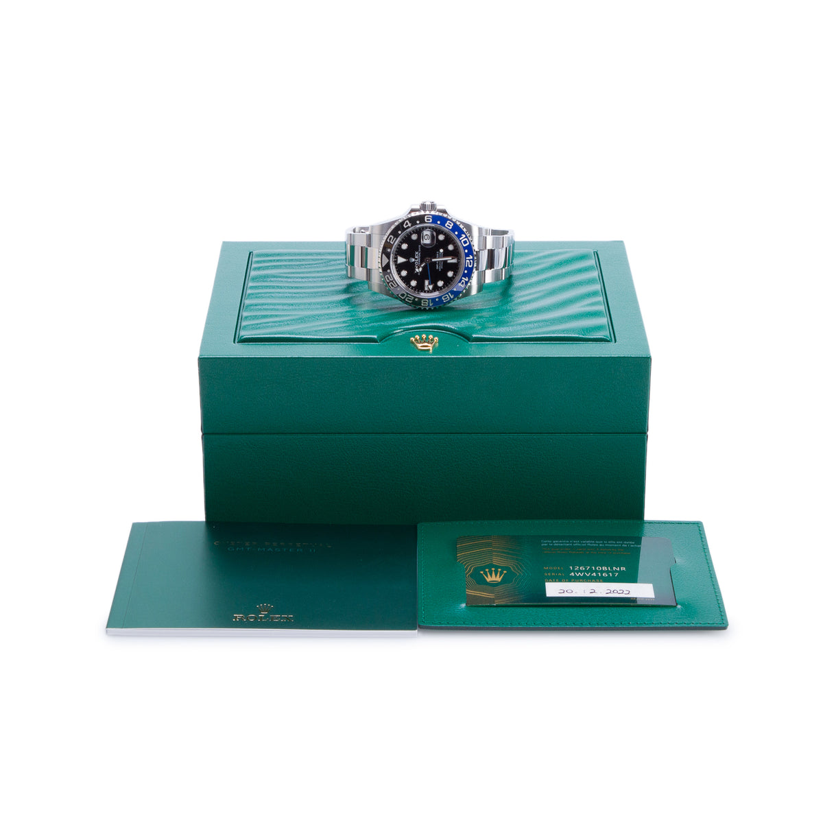 Rolex 2022 Stainless Steel GMT-Master II "Batman" 40 MM Watch 126710BLNR w/ Box & Papers