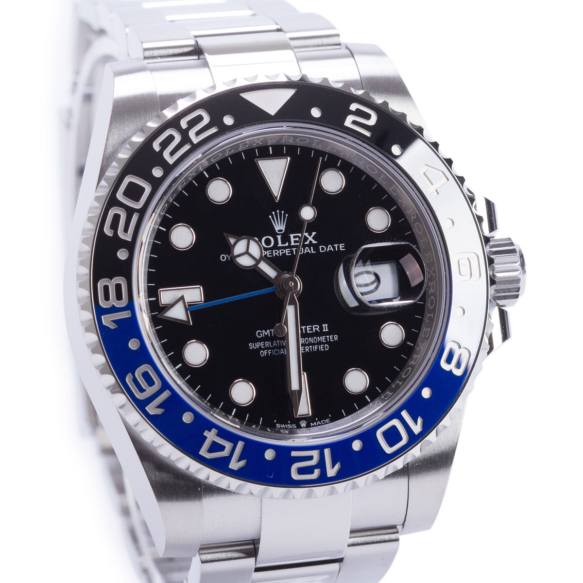 Rolex 2022 Stainless Steel GMT-Master II "Batman" 40 MM Watch 126710BLNR w/ Box & Papers