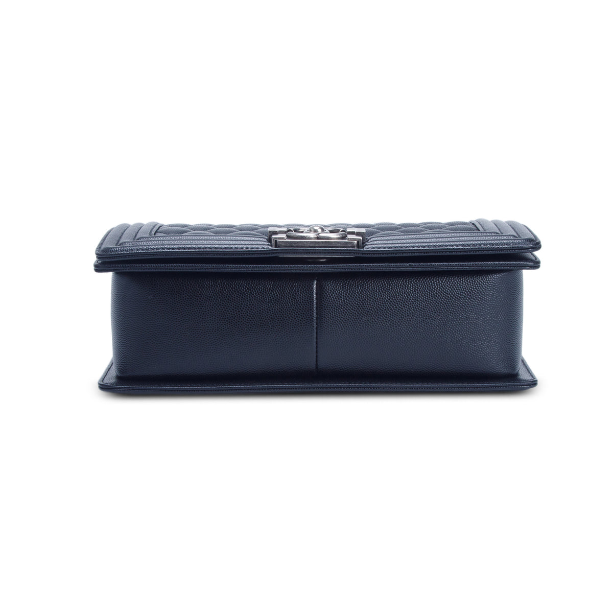 Chanel Black Quilted Caviar Medium Boy Flap Bag w/ Box