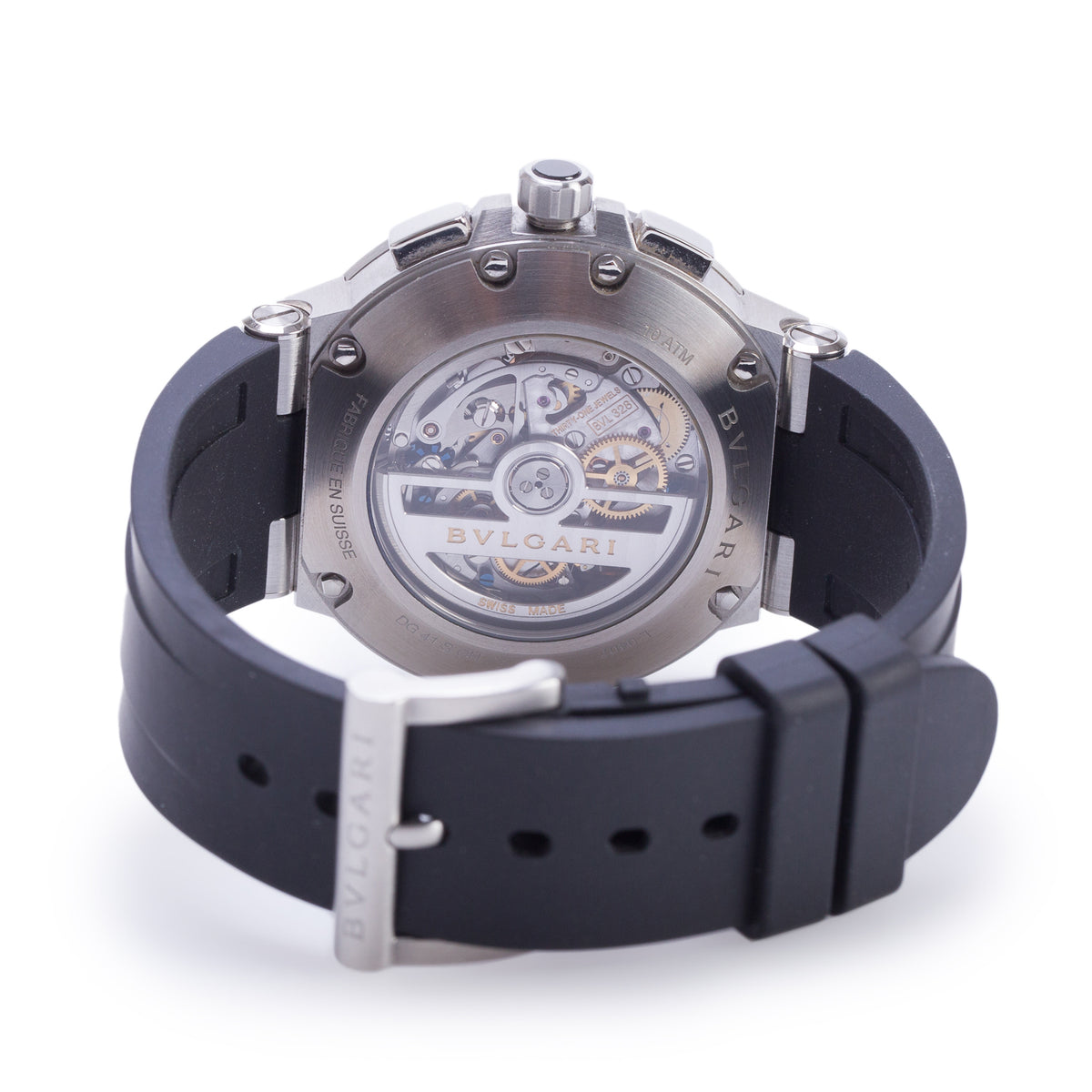 BVLGARI Stainless Steel Diagono Velocissimo 41 MM Automatic Chronograph Watch Black Dial w/ Box & Papers