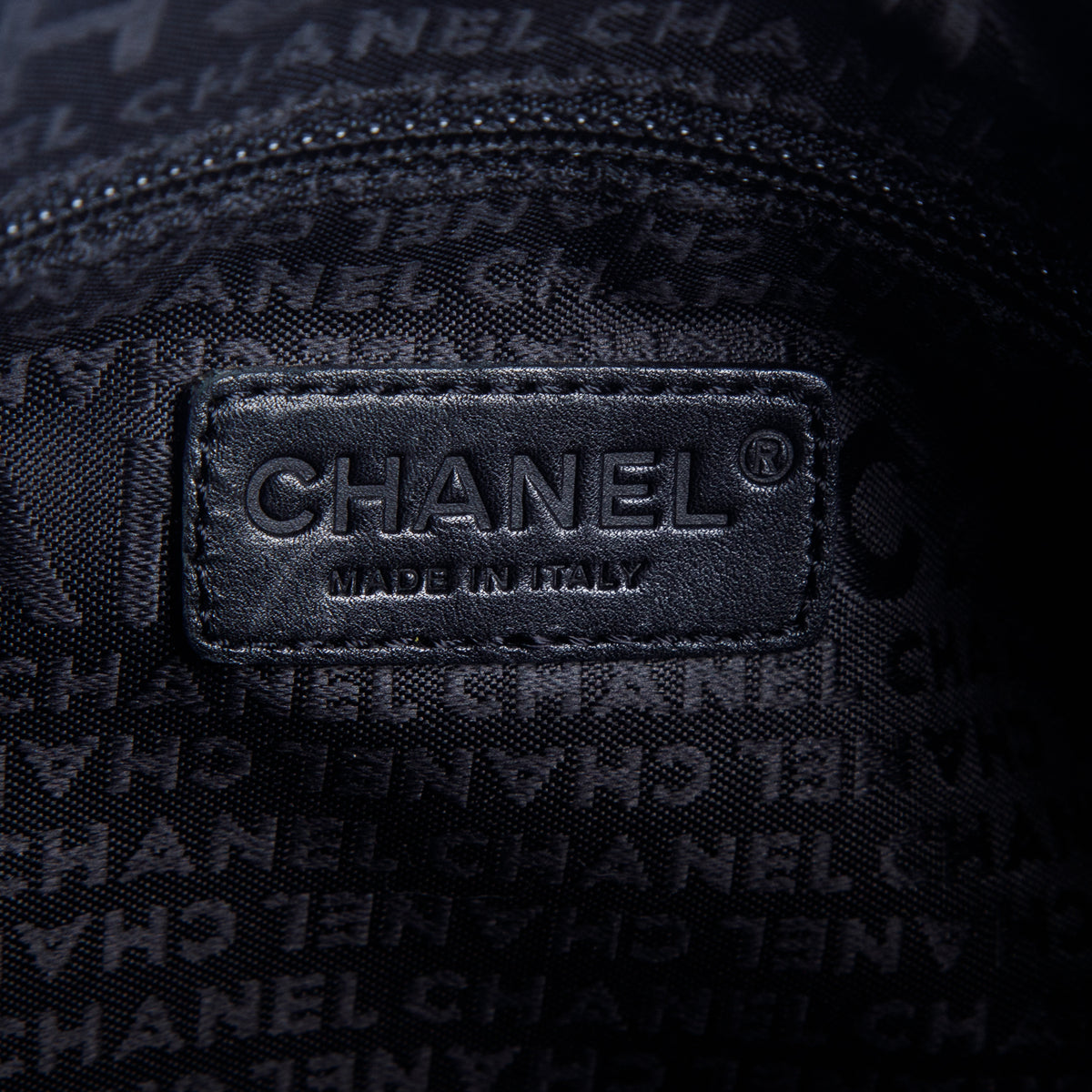 Chanel Black Caviar Leather Chocolate Bar Boston Bag
