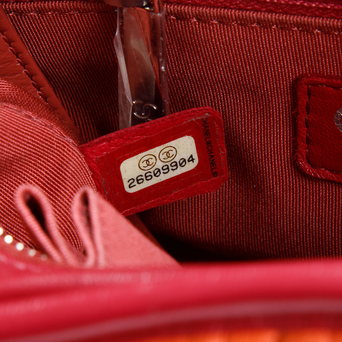 Chanel Red/Orange Aged Calfskin Leather Small Gabrielle Hobo