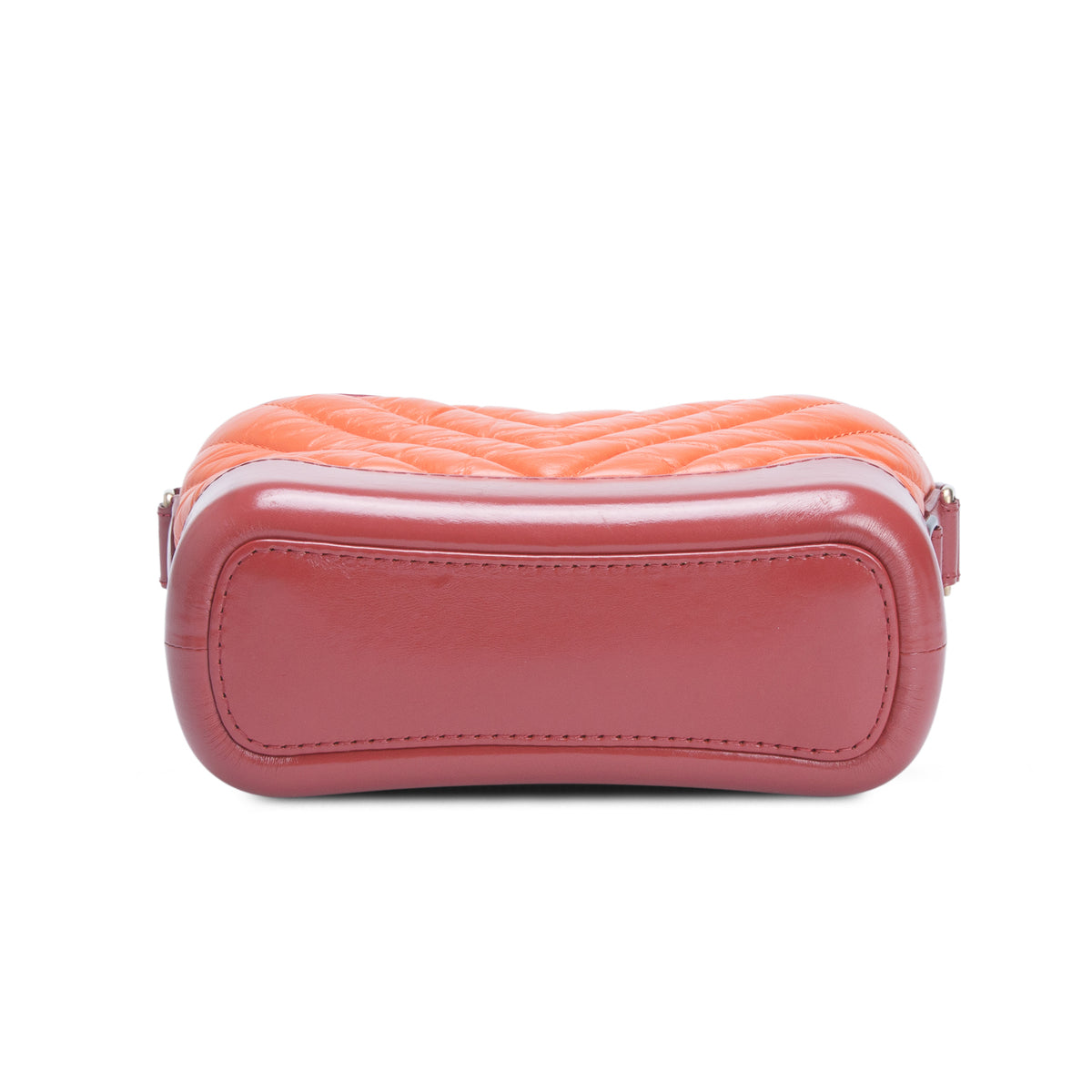 Chanel Red/Orange Aged Calfskin Leather Small Gabrielle Hobo