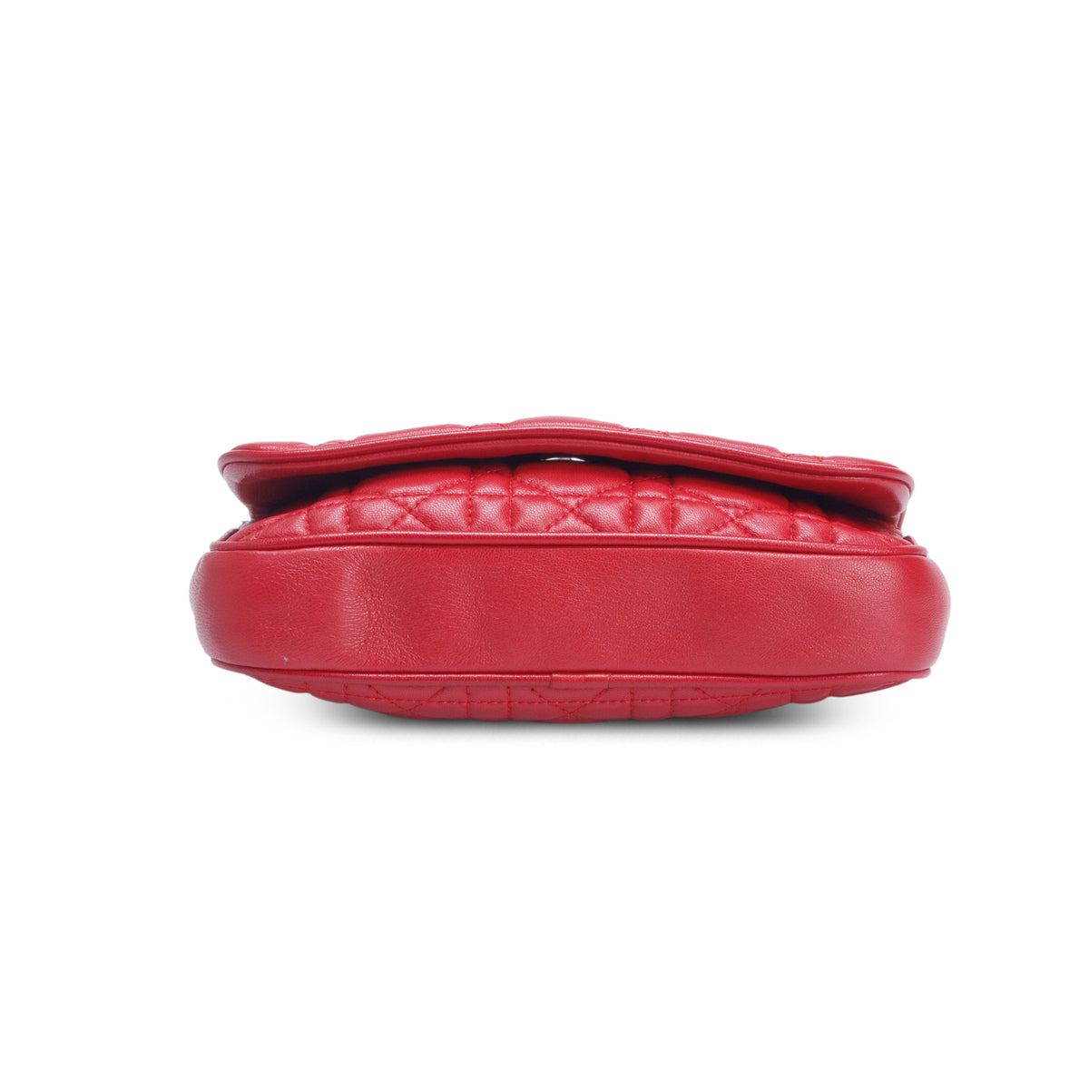 Christian Dior Red Lambskin Cannage Miss Dior Charms Pouch
