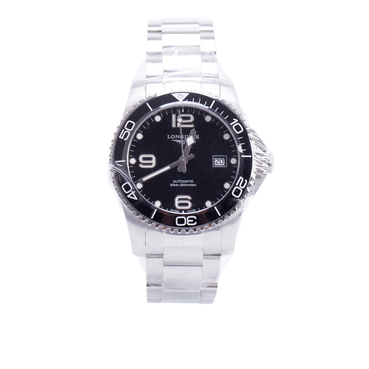 Longines 2026 Stainless Steel HydroConquest 41 MM Automatic Watch Sunray Black Dial w/ Box & Papers