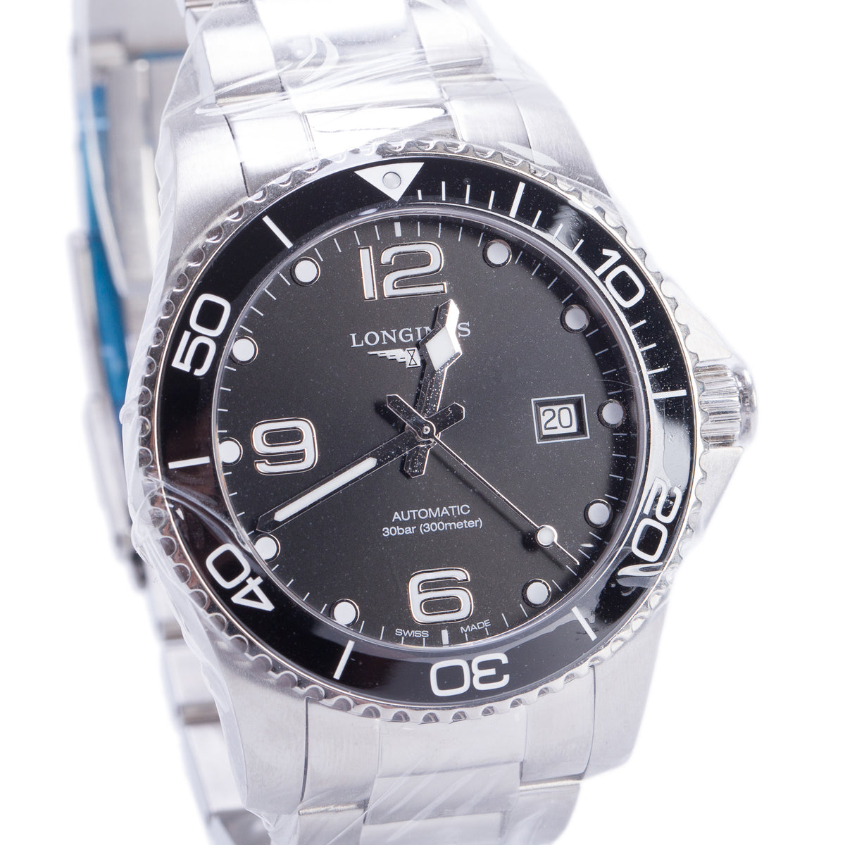 Longines 2026 Stainless Steel HydroConquest 41 MM Automatic Watch Sunray Black Dial w/ Box & Papers
