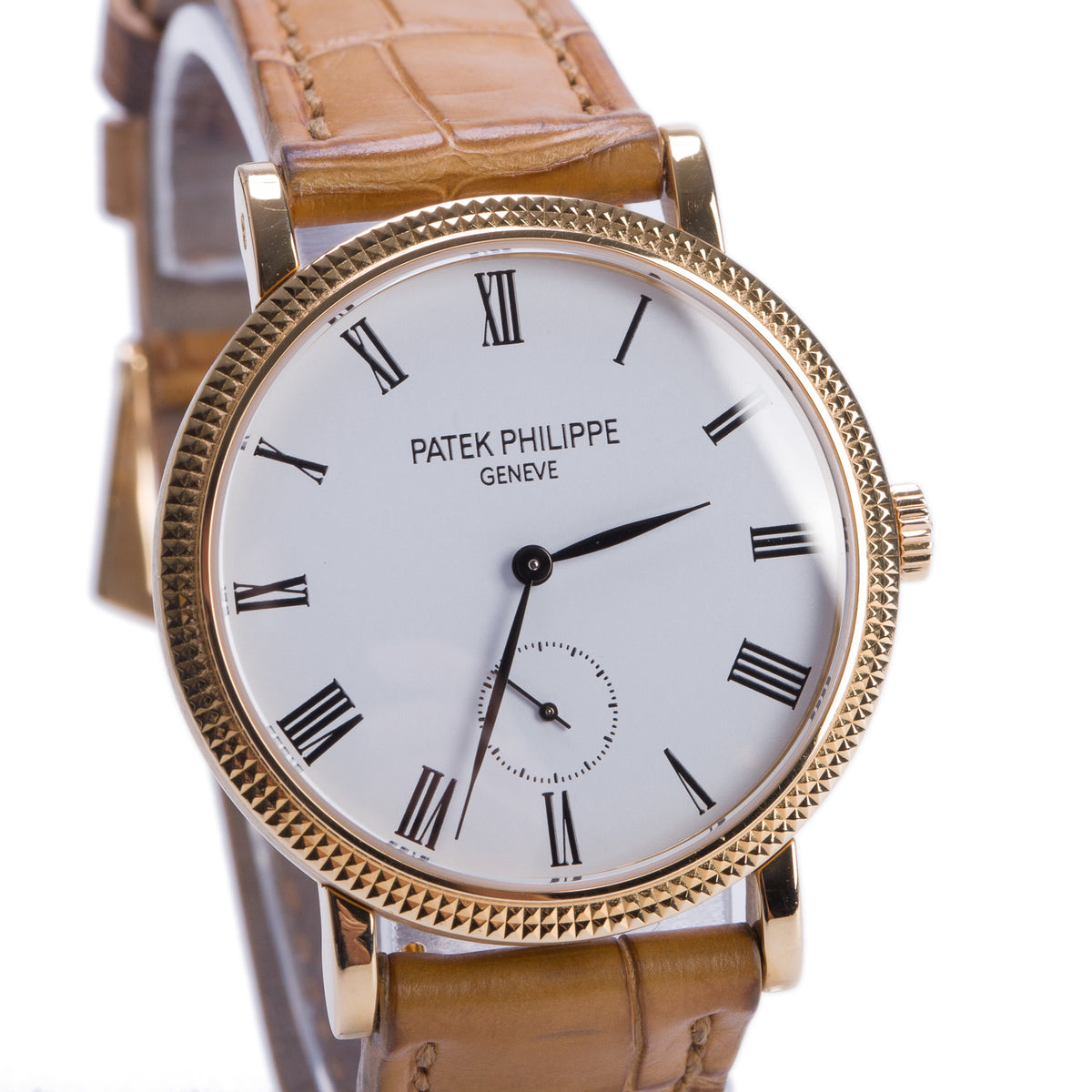 Patek Philippe 18k Yellow Gold Calatrava 31 MM Manual Watch White Dial 7119J-010 w/ Box & Papers