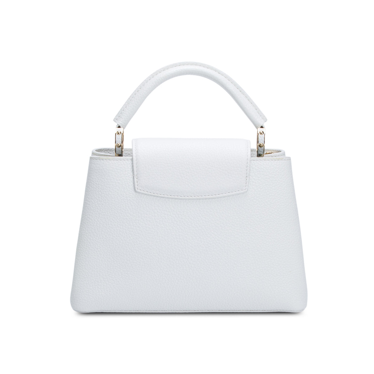 Louis Vuitton White Taurillon Capucines BB w/ Strap