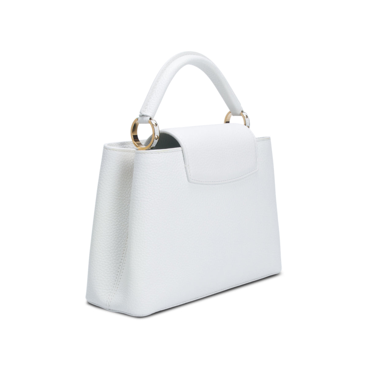 Louis Vuitton White Taurillon Capucines BB w/ Strap