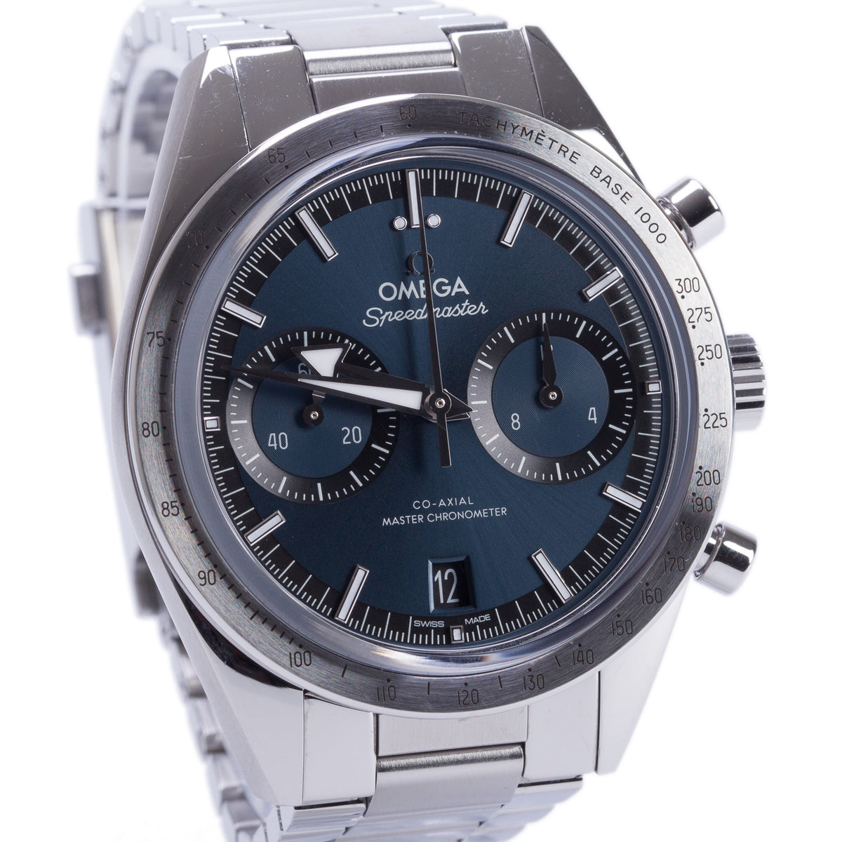 Omega 2024 Stainless Steel Speedmaster '57 41 MM Automatic Chronograph Watch Blue Dial w/ Box & Papers