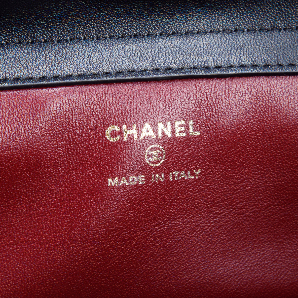 Chanel Black Lambskin Drawstring Clutch w/ Box
