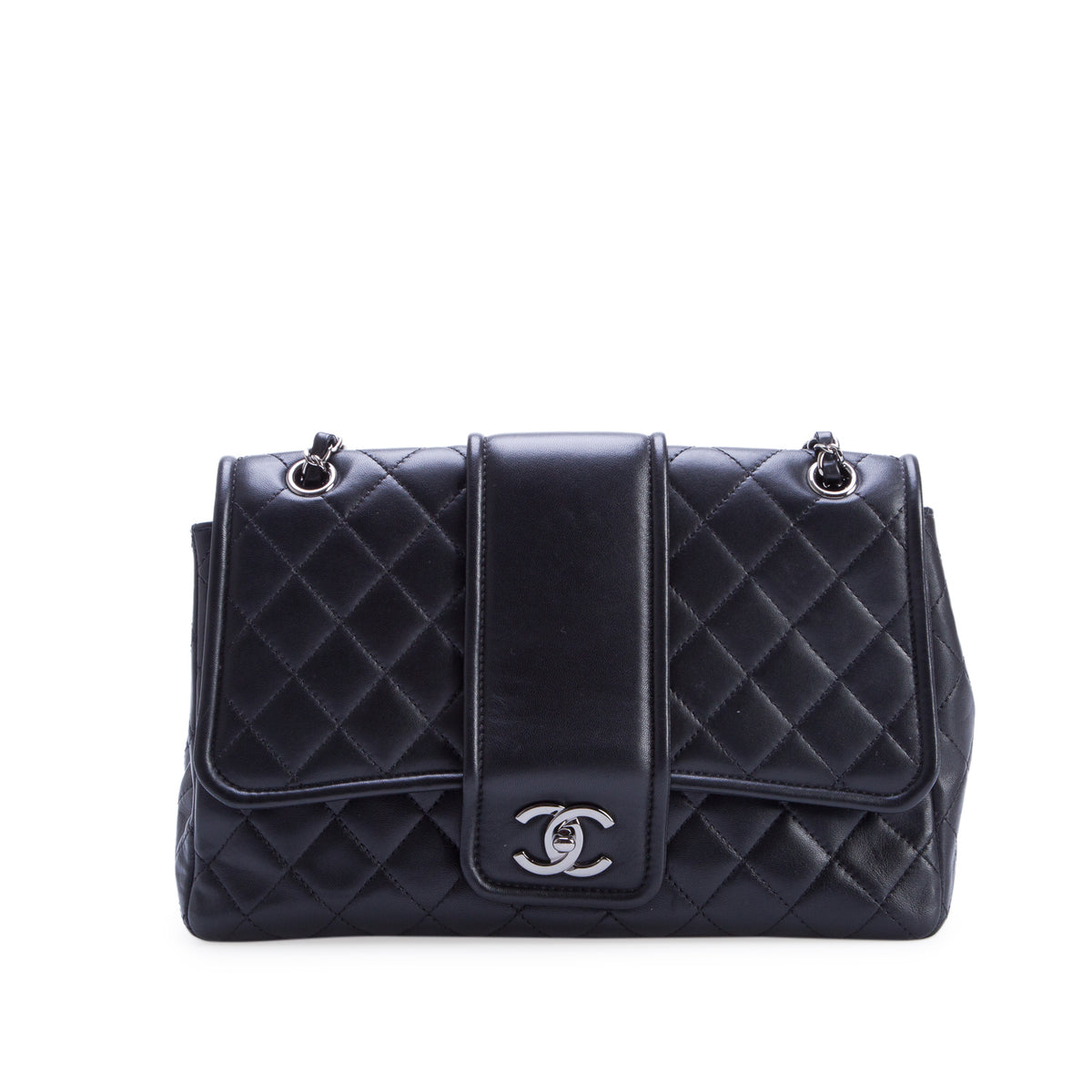 Chanel Black Lambskin Quilted Elementary Chic Flap Bag