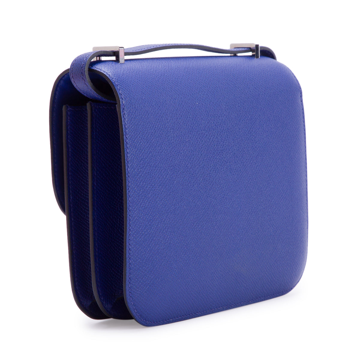 Hermes Bleu Electrique Epsom Leather Mini Constance III 18 w/ Box & Receipt