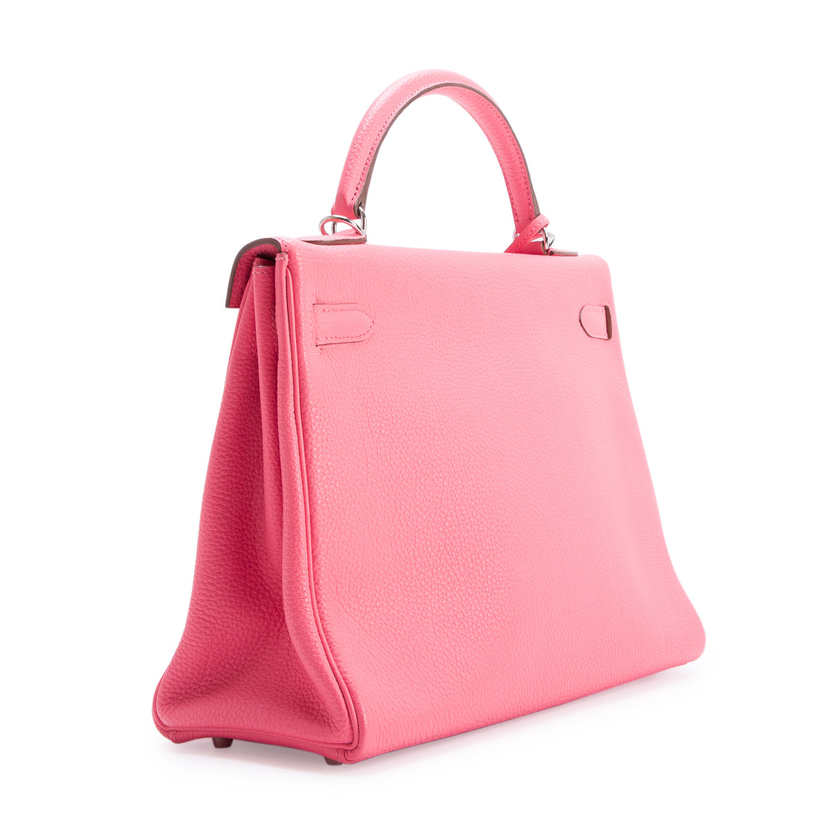Hermes Rose D'Ete Taurillon Clemence Kelly II Retourne 32 w/ Strap