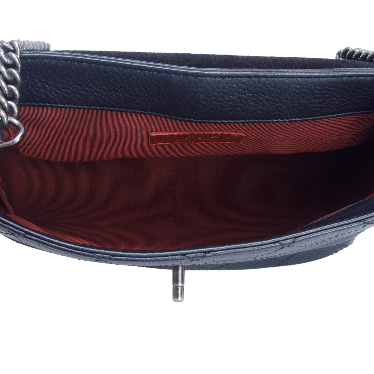 Chanel Black Grained Calfskin Archi Chic Flap