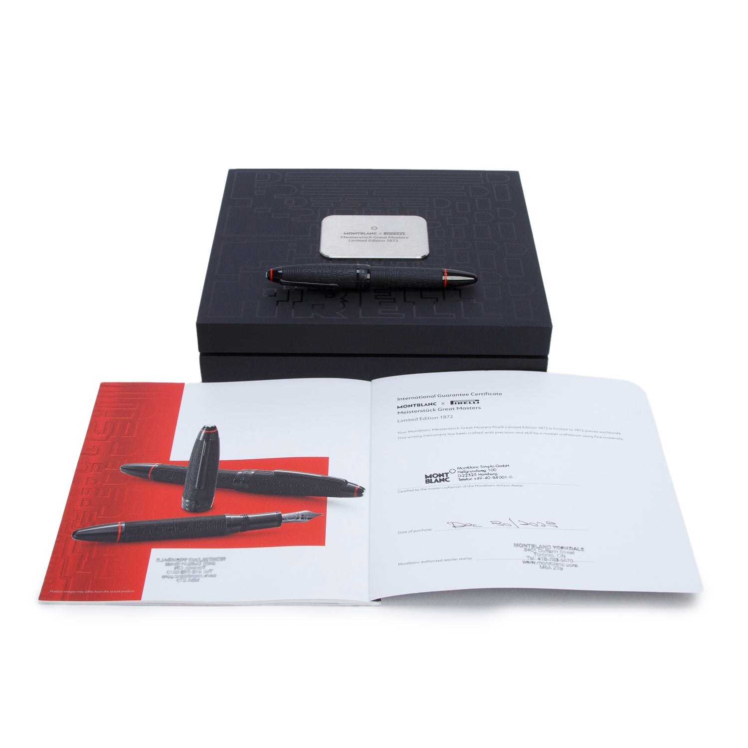 Montblanc Meisterstuck Limited Edition Great Master Pirelli Rollerball Pen w/ Box & Refills