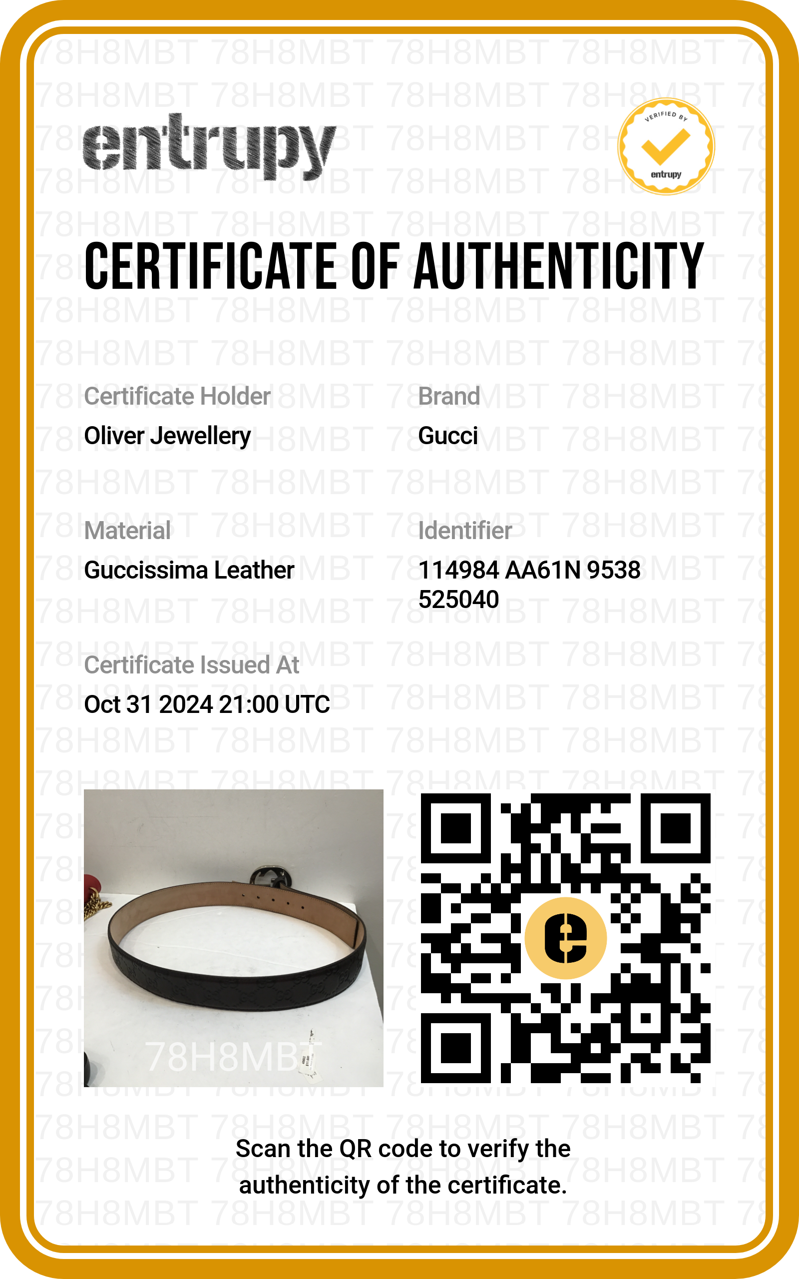 Gucci Brown Signature Leather Interlocking G Belt 95 38