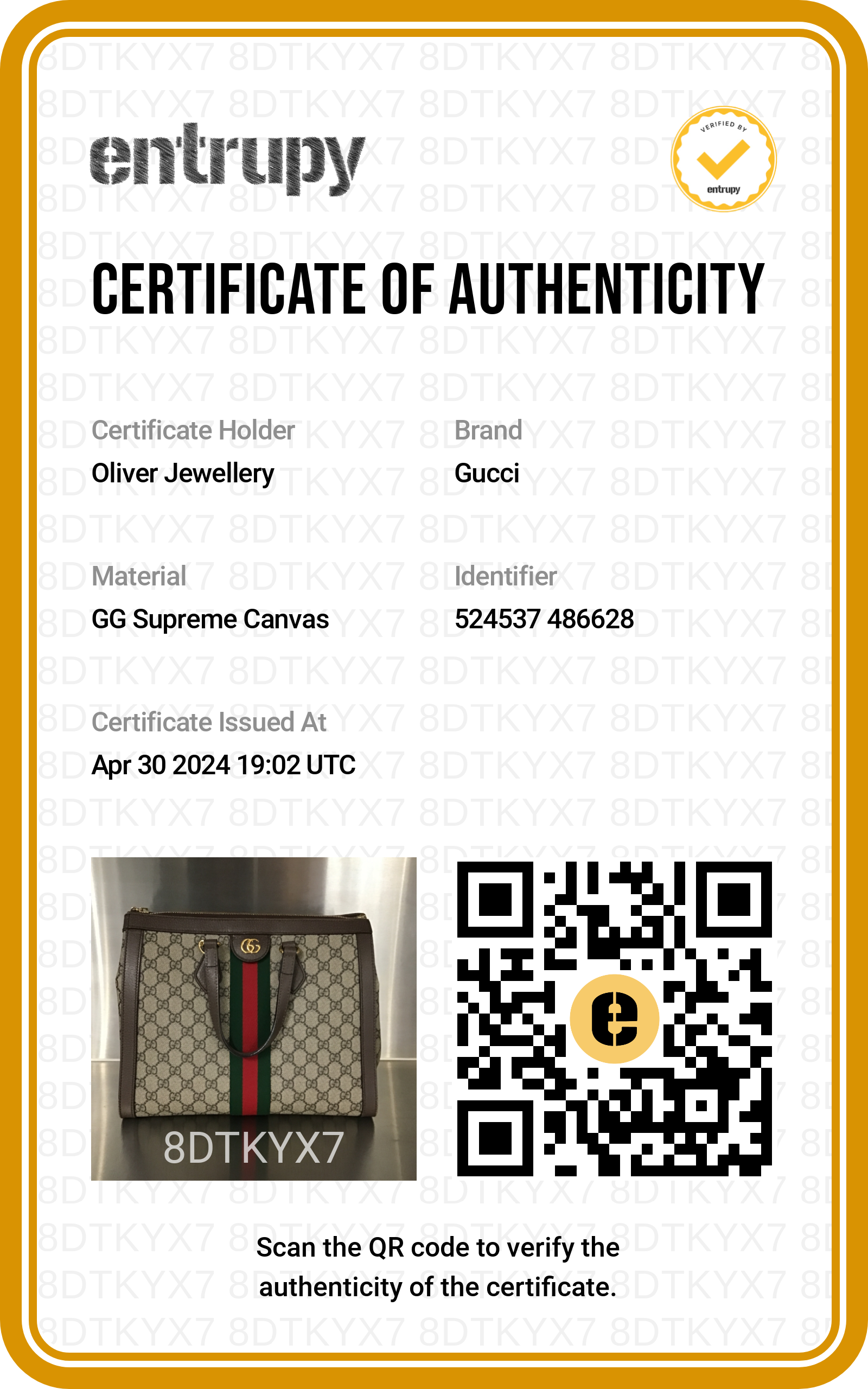 Gucci GG Supreme Web Medium Ophidia Tote