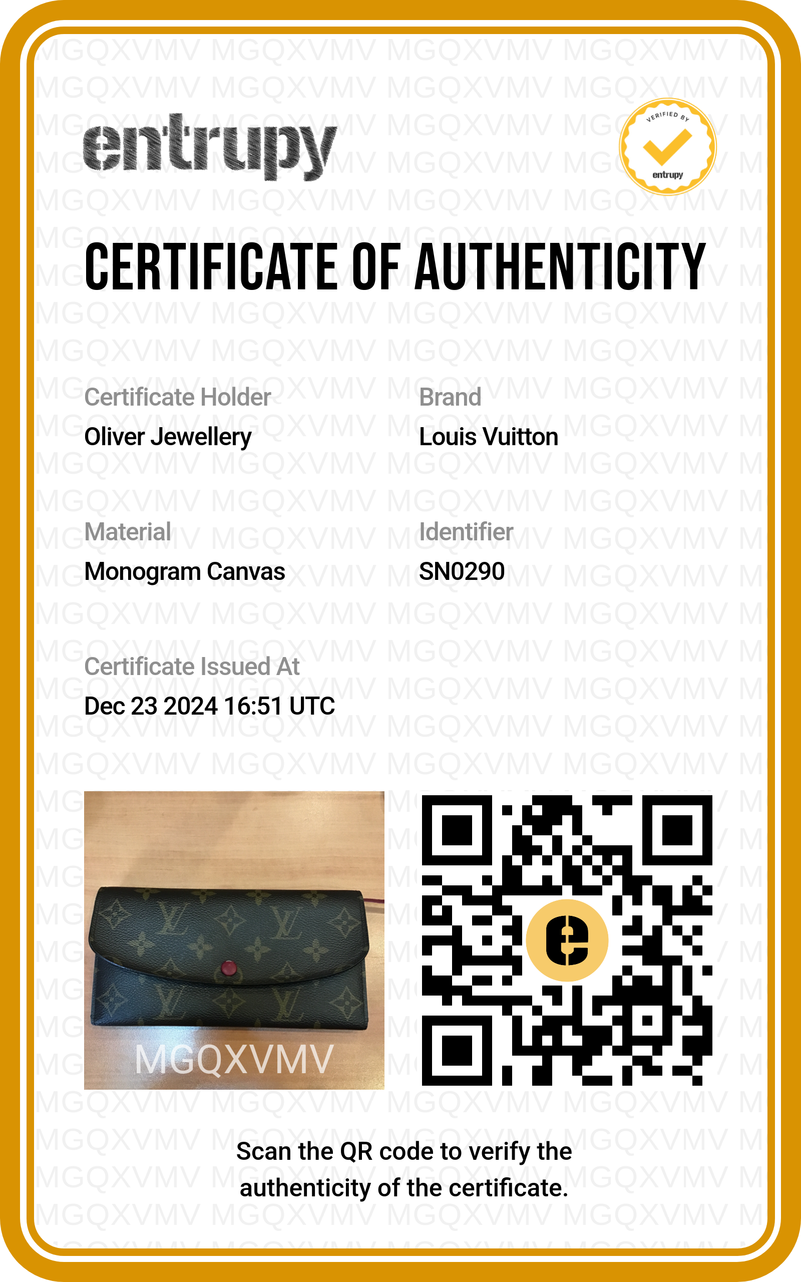 Louis Vuitton Monogram Emilie Wallet
