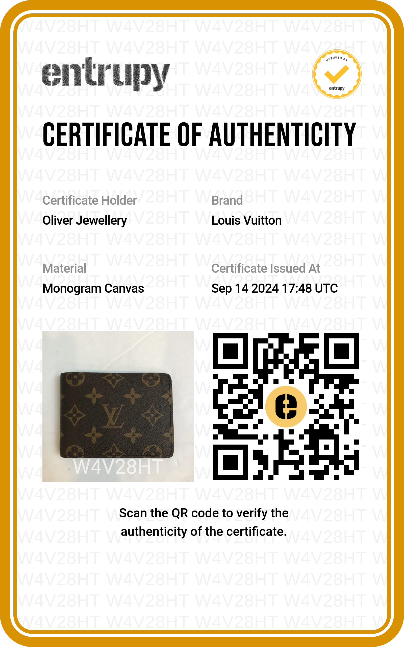 Louis Vuitton Monogram Multiple Wallet w/ Box & Receipt