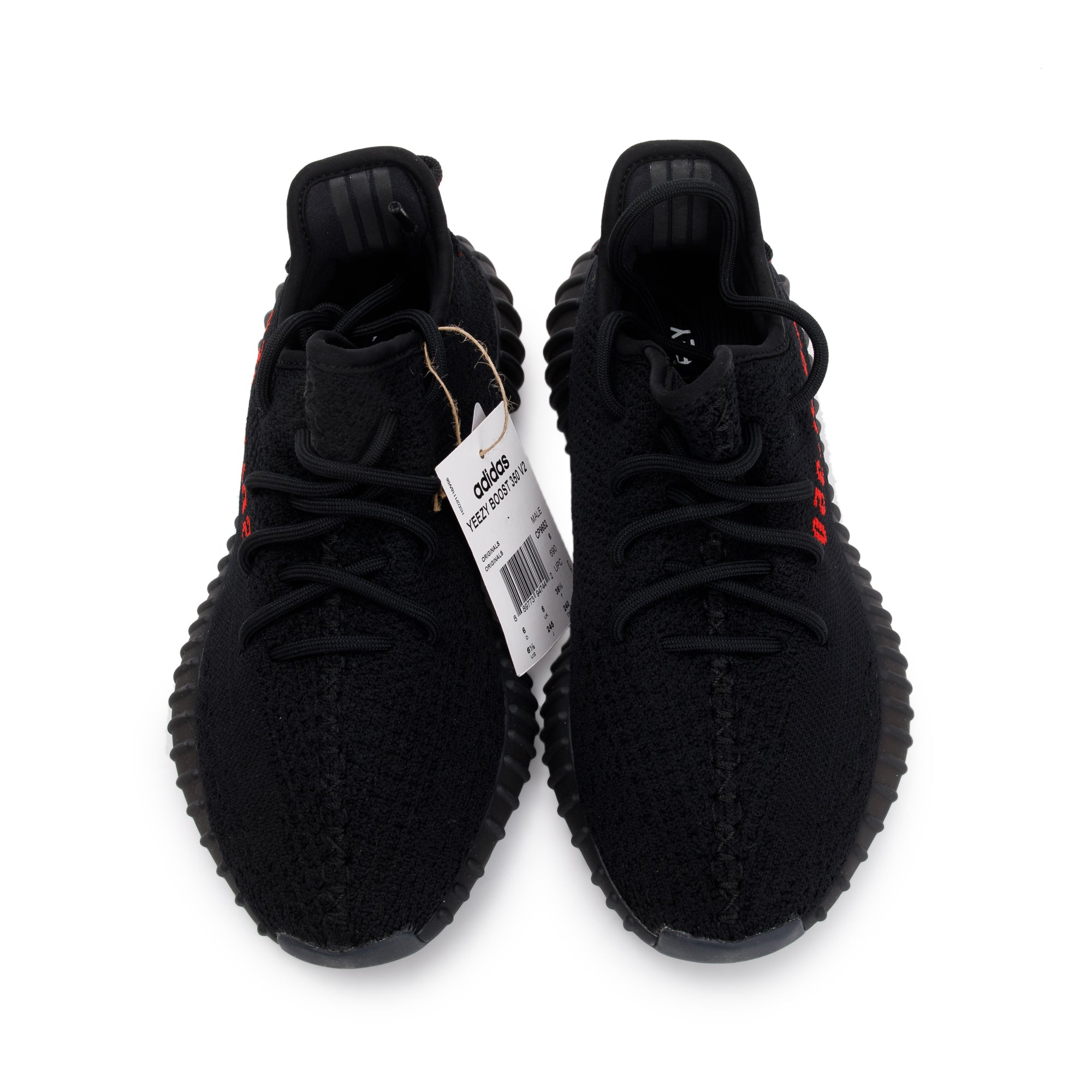 Adidas Yeezy Boost 350 V2 Black Sneakers, Size 6.5 w/ Box