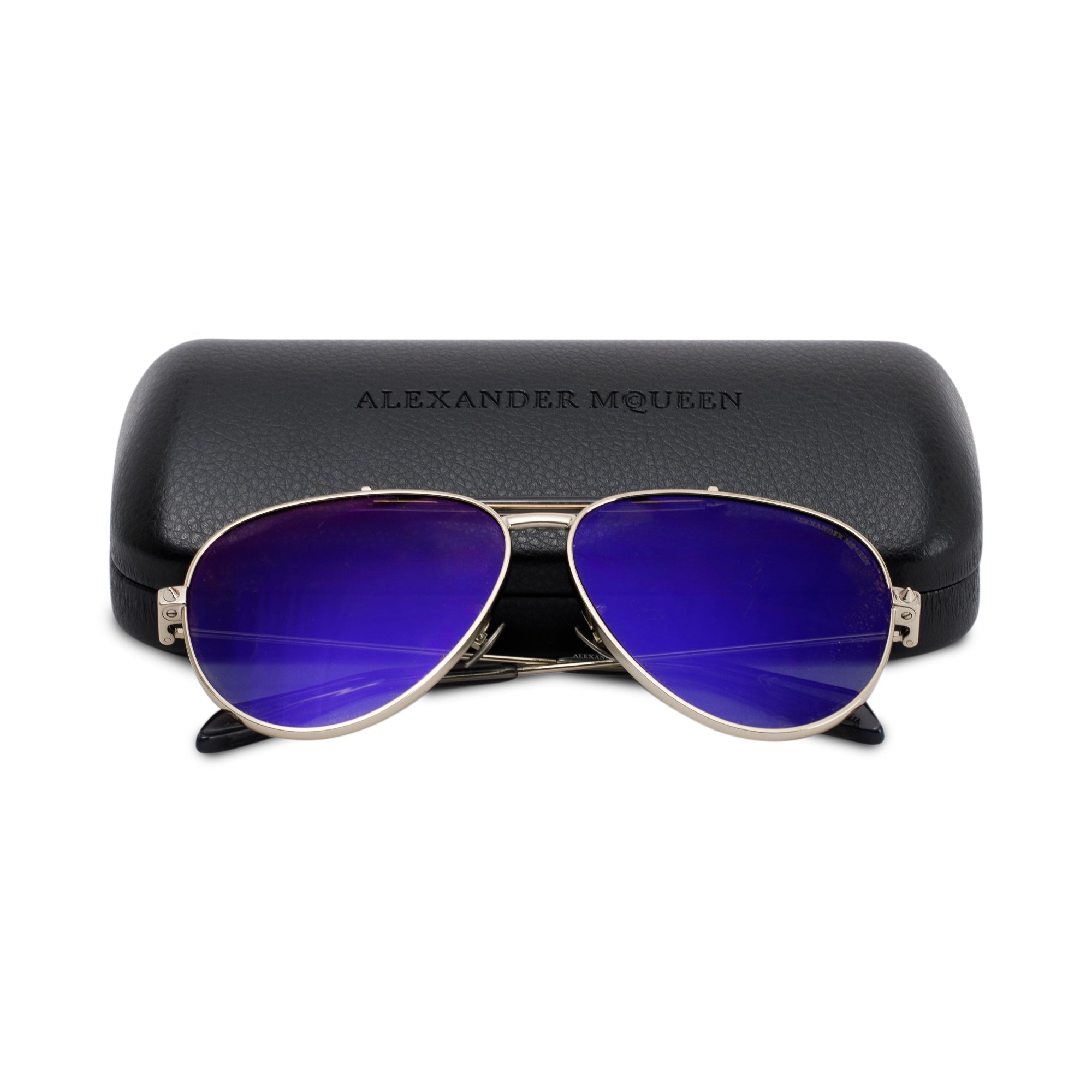 Alexander McQueen AM0057S Aviator Gradient Sunglasses w/ Case