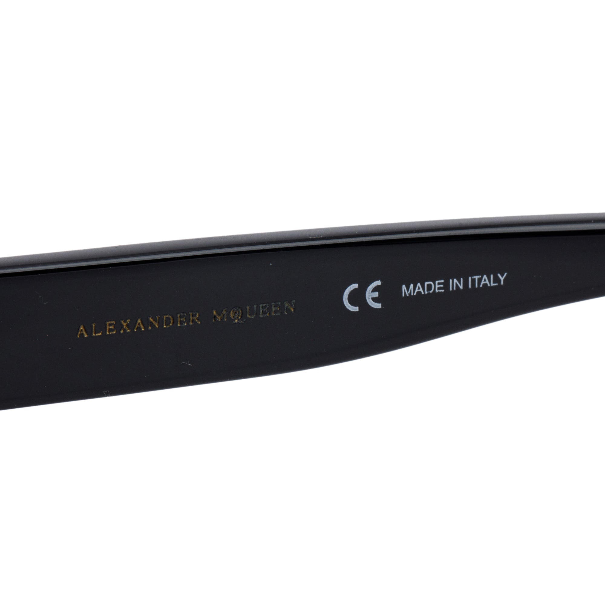 Alexander McQueen AM0087S Black Acetate Aviator Gradient Sunglasses