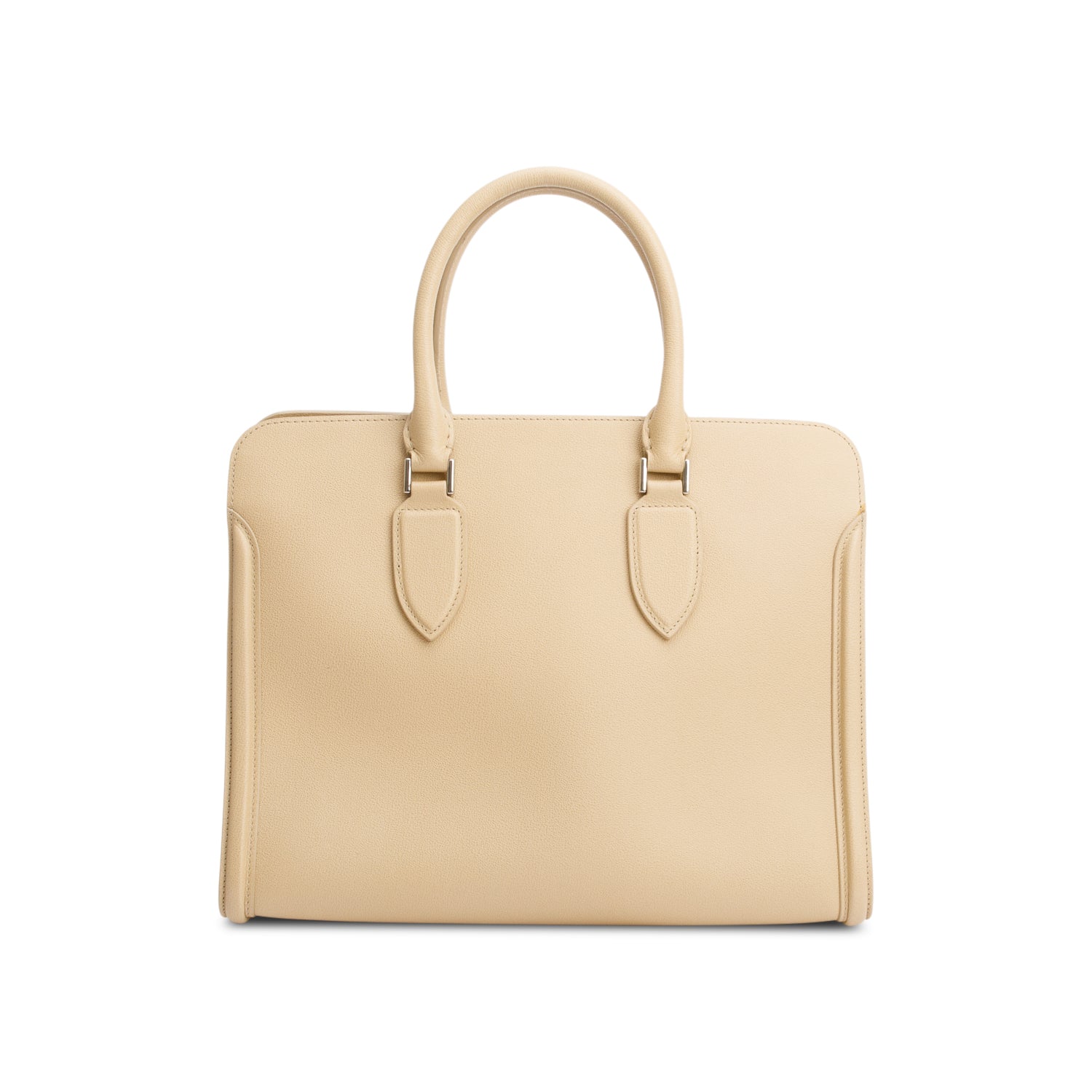 Alexander McQueen Beige Calfskin Leather Heroin Tote